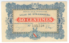 France Strasbourg 50 Centimes 1918 French Notgeld
N# 315640; JP# 133 - 01; XF-