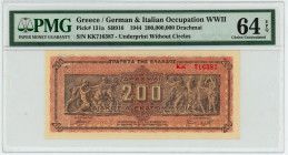 Greece 200000000 Drachmai 1944 PMG 64EPQ Cjoice UNC
P# 131a, N# 207625; # KK716387