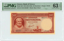 Greece 50 Drachmai 1941 (1955)(ND) PMG 63 EPQ
P# 168, N# 206315; # DT012881207