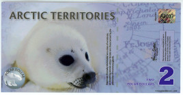 Greenland Antarctica 2 Dollars 2010
N# 227108; Arctic Territories; UNC