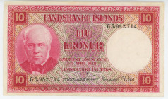 Iceland 10 Kronur 1928
P# 33b, # 3,982,714; UNC-