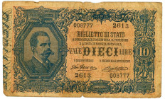 Italy 10 Lire 1888 (1892)
P# 20, N# 217502; # 2613 008777; G