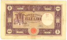 Italy 1000 Lire 1943
P# 72, N# 238468; # W708 097135; F