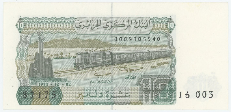 Algeria 10 Dinars 1982 - 1983 (ND)
P# 132a, N# 204501; # 87175 16003; UNC