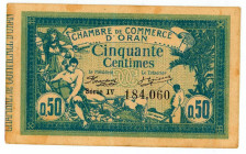 Algeria Oran 50 Centimes 1915 Algerian Notgeld
N# 335653; # 184060; JP# 141 - 04; XF
