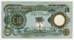 Biafra 10 Pounds 1968 - 1969 (ND)
P# 7a, N# 206566; # ZA0591421; VF-XF