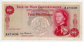 Isle of Man 10 Shillings 1961 (ND)
P# 24b, N# 229092; #A471630; F-VF