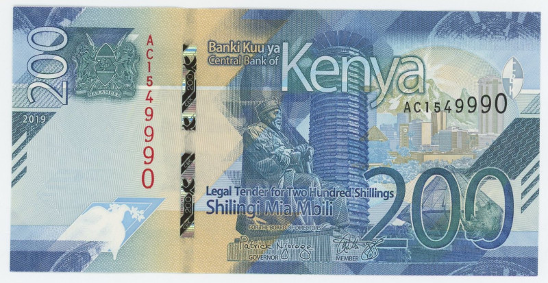 Kenya 200 Shillings 2019
N# 208067; # AC 1549990; UNC