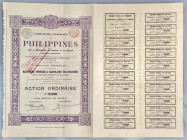 Philippines Compagnie General de Philippines, Ordinary Share 1899 (ND)
# 11399; VF