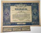 Poland Bond for 5 USD - 44,57 Zlotych 1931
# 1418036; With coupons; VF