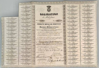 Portugal Emprunt Royal 5% Oblitgation 1000 Francs Lisbon 1832
# 21/23917; Early Portuguese government bond, part of a 40 million francs loan sold in ...