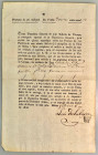 Spain Senorio de Bilbao Prestamo de 6 Milliones Obligacion de 200 Reales Vellon 1806
Extremely rare local bond raised in Vizcaya during Napoleonic in...