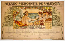 Spain Ateneo Mercantil de Valencia 6.75 % Bond for 1,000 Pesetas 1959
# 1008; multicolour, green, bottom uneven because of coupons cut, only 14000 is...