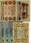 Germany - Empire Lot of 9 Banknotes 1908 - 1918
Various Dates, Denominations & Conditions; F-/VF