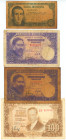 Spain Lot of 4 Banknotes 1951 - 1954
Various Dates, Denominations & Conditions