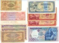 World Lot of 9 Banknotes 20 -th Century
Various Countries, Denominations, Dates & Conditions; F/XF