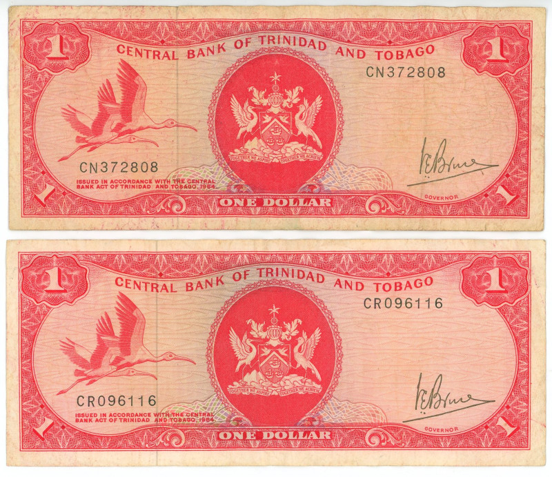 Trinidad & Tobago 2 x 1 Dollar 1964 (1977)
P# 30a, N# 213418; F