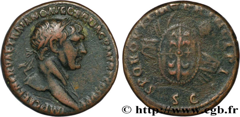 TRAJANUS
Type : As 
Date : decennalia 
Date : c. 107 
Mint name / Town : Rome 
M...