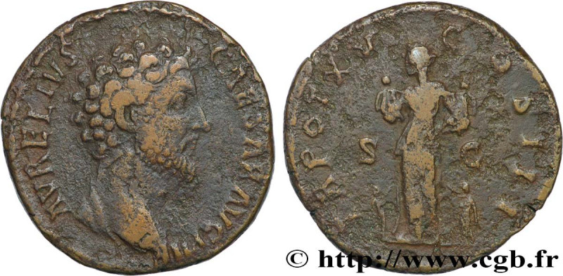 MARCUS AURELIUS
Type : Sesterce 
Date : 01/03-161 
Mint name / Town : Rome 
Meta...