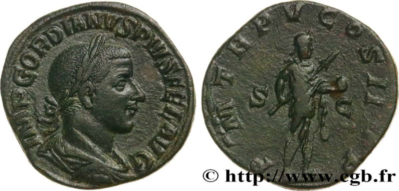 GORDIAN III
Type : Sesterce 
Date : 242 
Mint name / Town : Rome 
Metal : copper...