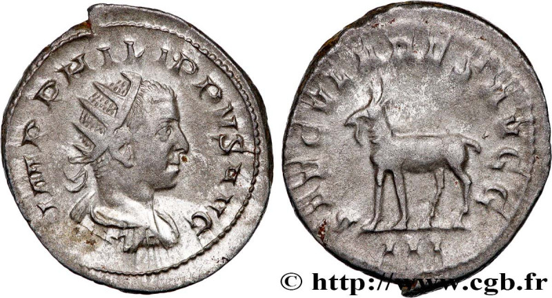 PHILIPPUS II
Type : Antoninien 
Date : 248 
Mint name / Town : Rome 
Metal : bil...