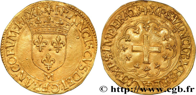 FRANCIS I
Type : Écu d'or à la croisette, 1er type 
Date : 19/03/1541 
Date : n....