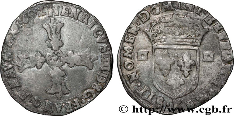 HENRY IV
Type : Quart d'écu, croix feuillue de face 
Date : 1602 
Mint name / To...