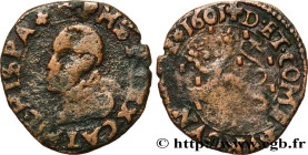 COUNTY OF BURGUNDY - ALBERT AND ISABELLA
Type : Double denier 
Date : 1601 
Mint name / Town : Dole 
Metal : copper 
Diameter : 21  mm
Orientation die...