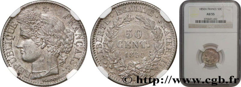 II REPUBLIC
Type : 50 centimes Cérès, IIe République 
Date : 1850 
Mint name / T...