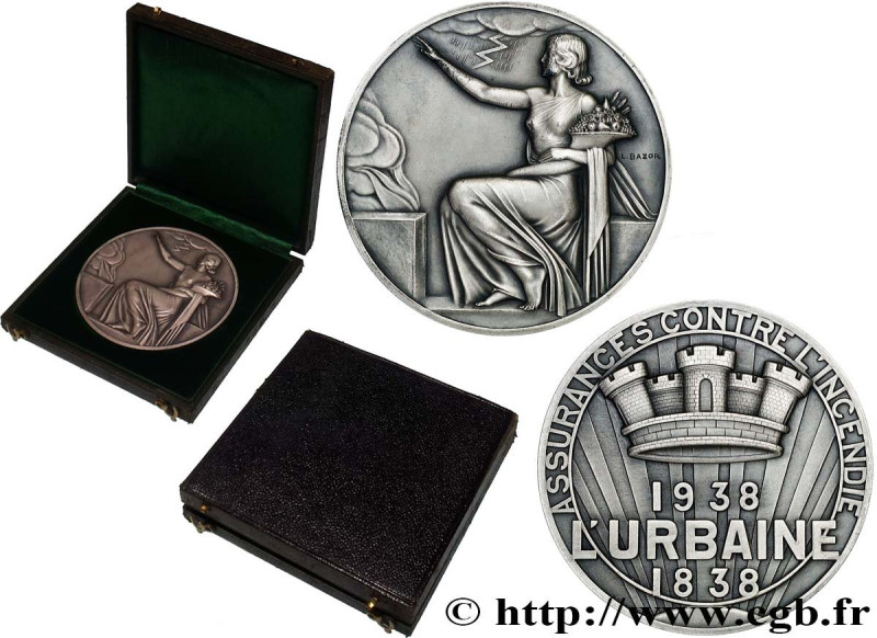 INSURANCES
Type : Médaille, L’Urbaine 
Date : 1938 
Metal : silver 
Millesimal f...