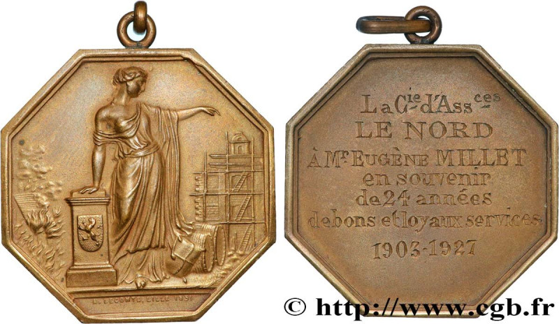 INSURANCES
Type : LA COMPAGNIE D’ASSURANCES LE NORD 
Date : n.d. 
Metal : bronze...