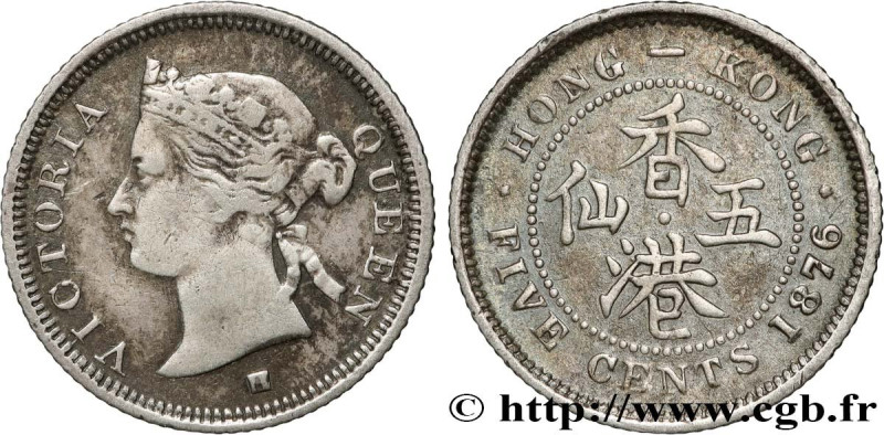 HONG KONG
Type : 5 Cents Victoria 
Date : 1876 
Mint name / Town : Heaton 
Quant...