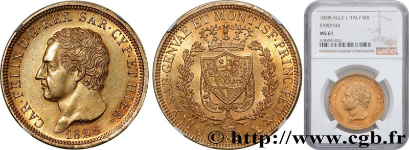 ITALY - KINGDOM OF SARDINIA - CHARLES-FELIX
Type : 80 Lire  
Date : 1828 
Mint n...