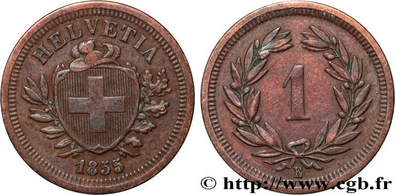 SWITZERLAND
Type : 1 Centime (Rappen) 
Date : 1855 
Mint name / Town : Paris 
Qu...