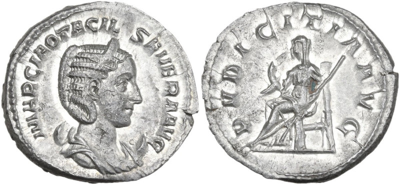 Otacilia Severa, wife of Philip I (244-249). AR Antoninianus. Obv. MARCIA OTACIL...