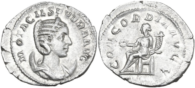 Otacilia Severa, wife of Philip I (244-249). AR Antoninianus, 247 AD. Obv. M OTA...