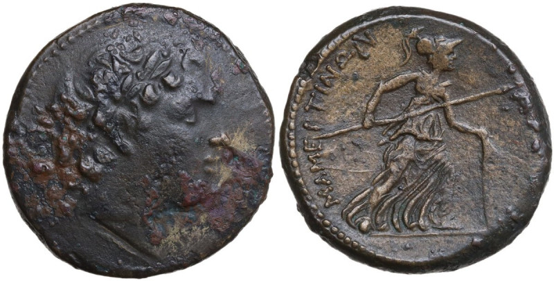 Sicily. Messana. The Mamertinoi. AE Sextans, c. 264-241 BC. Obv. Head of Ares ri...