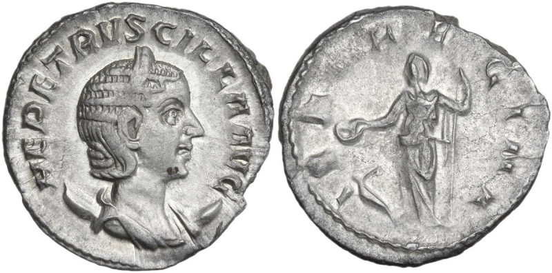 Herennia Etruscilla, wife of Trajan Decius (249-251 AD). AR Antoninianus, Rome m...