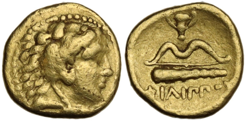 Continental Greece. Kings of Macedon. Philip II (359-336 BC). AV Quarter Stater....