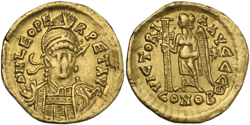 Leo I (457-474). AV Solidus. Constantinople mint, c. 462-466 AD. Obv. D N LEO PE...