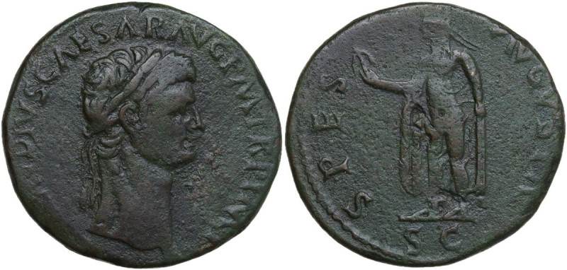 Claudius (41-54). AE Sestertius, 41-42 AD. Obv. TI CLAVDIVS CAESAR AVG PM TR P I...