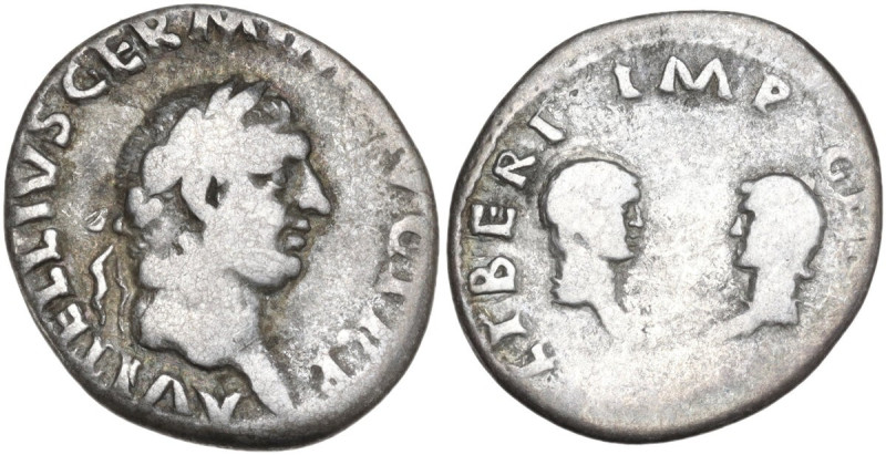 Vitellius 69 AD. AR Denarius, Rome mint. Obv. A VITELLIVS GERMA[N IMP] TR P. Lau...