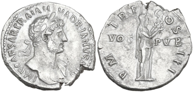 Hadrian (117-138). AR Denarius, 119-122 AD. Obv. IMP CAESAR TRAIAN HADRIANVS AVG...