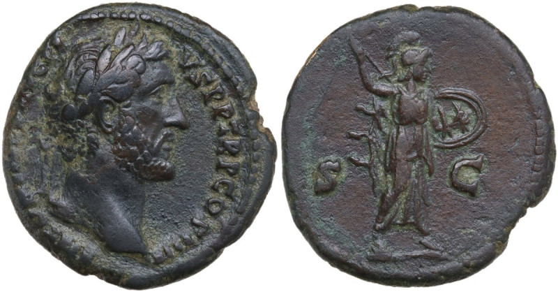 Antoninus Pius (138-161). AE As, 140-144 AD. Obv. [ANTONINVS AVG PI]VS PP TR P C...