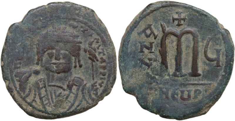 Maurice Tiberius (582-602). AE Follis. Theoupolis (Antioch) mint. Dated RY 6 (58...