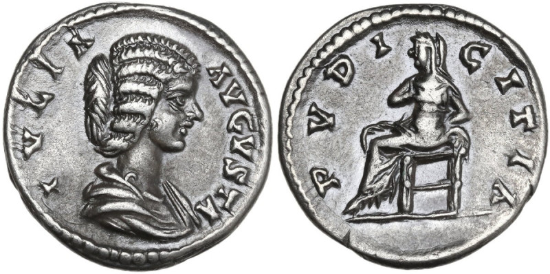 Julia Domna, wife of Septimius Severus (died 217 AD). AR Denarius, Laodicea ad M...