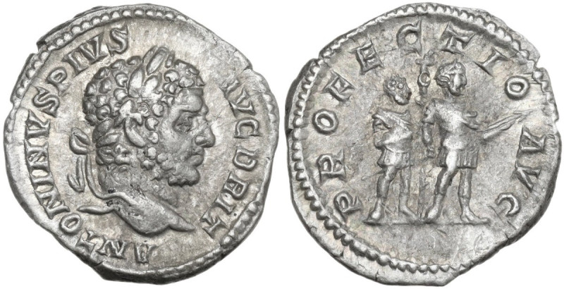 Caracalla (198-217). AR Denarius, c. 210-213 AD. Obv. ANTONINVS PIVS AVG BRIT. L...