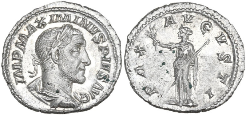 Maximinus I (235-238). AR Denarius, 235-236 AD. Obv. IMP MAXIMINVS PIVS AVG. Lau...