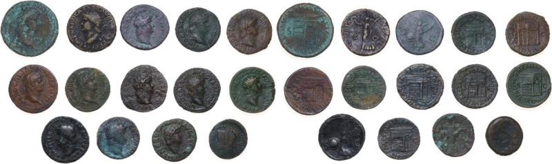 The Roman Empire. Multiple lot of fourteen (14) unclassified AE coins, mostly of...