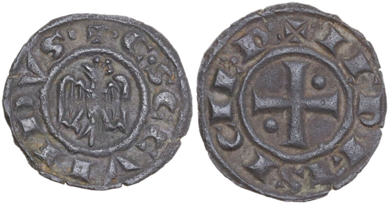 Brindisi. Corrado II ( Corradino) (1254-1258). Denaro. Sp. 166; Travaini 1995 56...